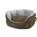 Vorschaubild NOBBY Komfort Bett oval "LEO" leopard braun 45 x 40 x19 cm