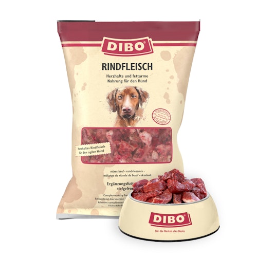 DIBO Rindfleisch Spezialfutter / Frostfutter für Hunde