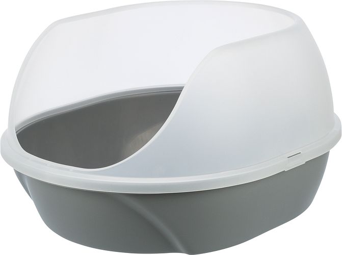 TRIXIE Katzentoilette Simao, hoher Rand, 48 × 30 × 58 cm, grau