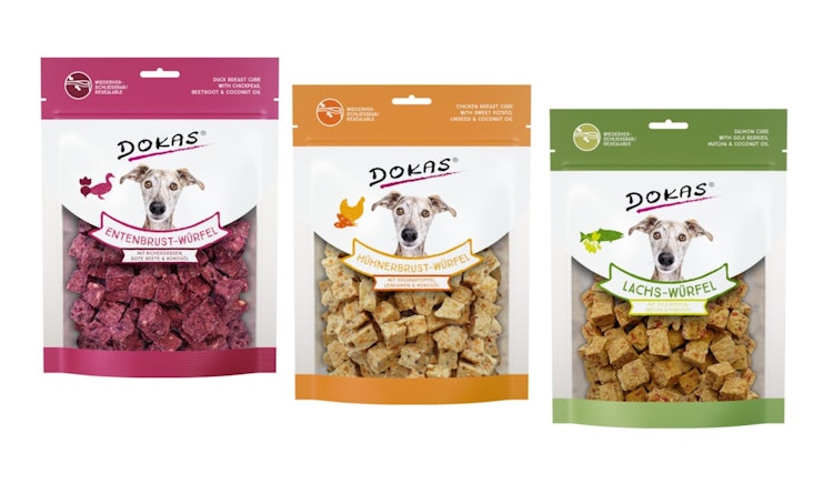 DOKAS Snack-Mix Würfel & Kokosöl 2x150g Hundesnacks