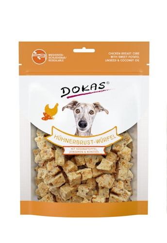 DOKAS Würfel & Kokosöl 150 Gramm Hundesnacks