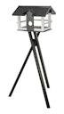 Vorschaubild TRIXIE Futterhaus mit Ständer, Kiefernholz, 48 × 33 × 37 cm/1,33 m, schwarz/weiß