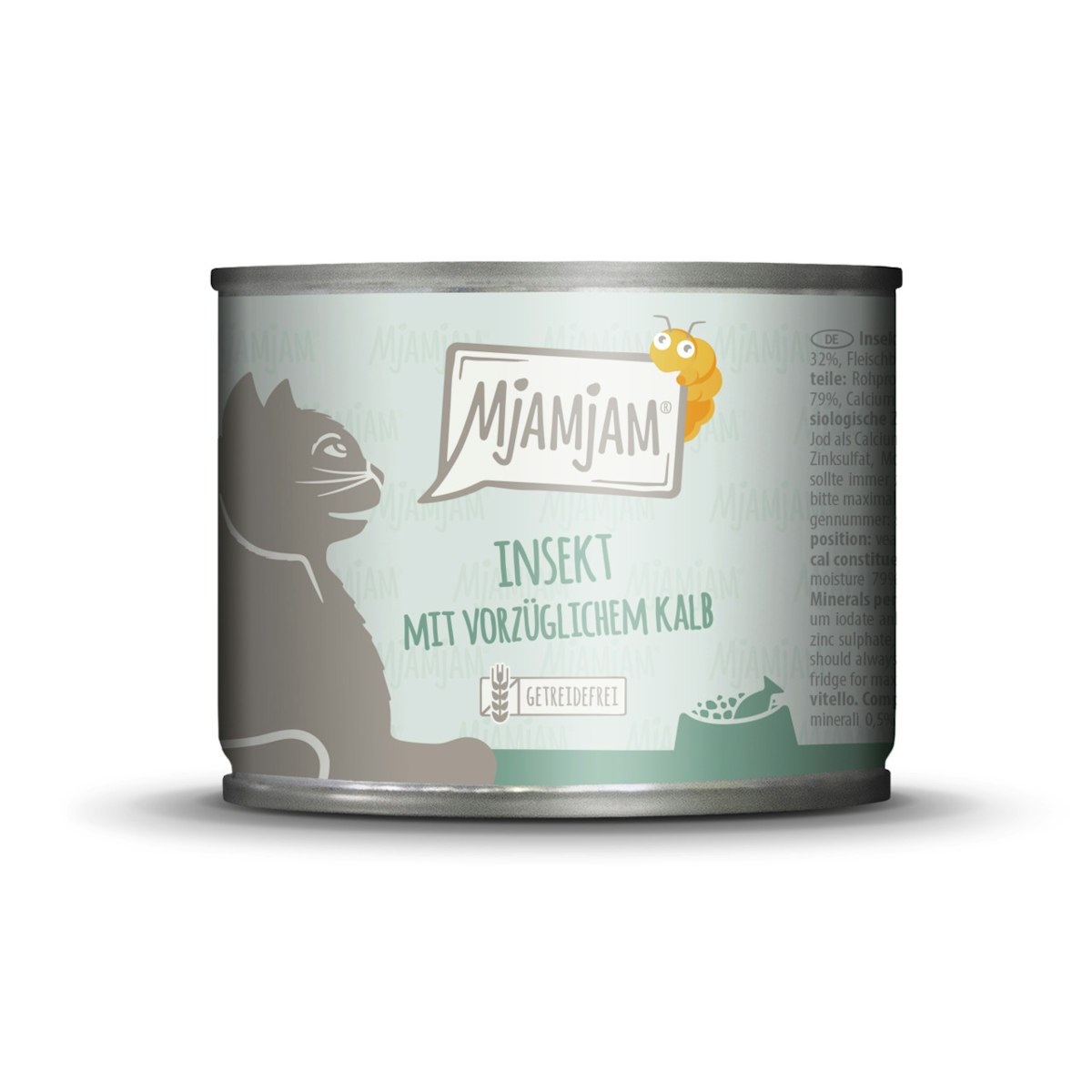 MJAMJAM Leckere Mahlzeit 200g Dose Katzennassfutter Sparpaket 12 x 200 Gramm Insekt mit vorzüglichem Kalb