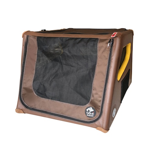 TAMI Auto & Home aufblasbare Hundebox mit Airbagfunktion braun