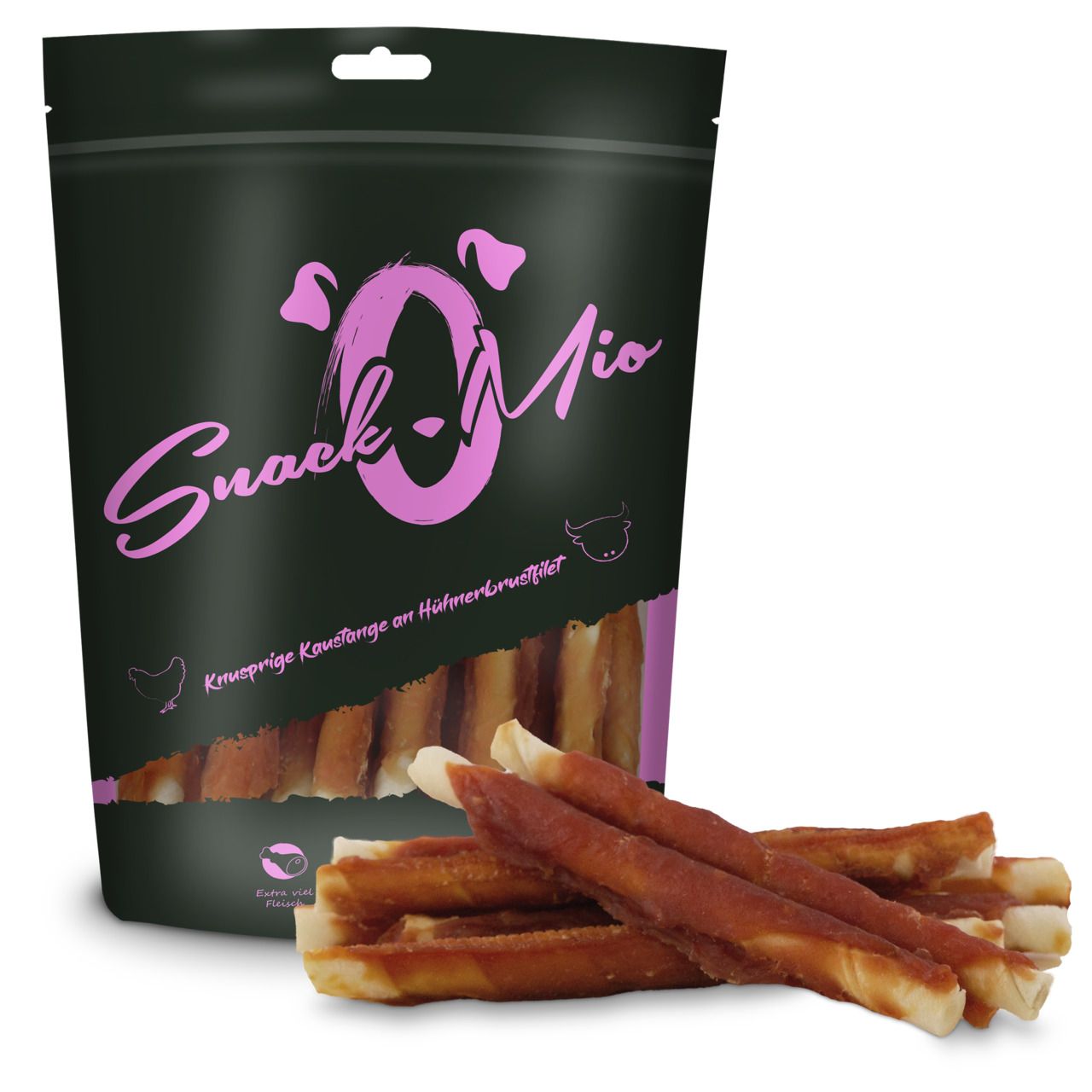 SnackOMio Kaustange an Hühnerbrustfilet Hundesnack