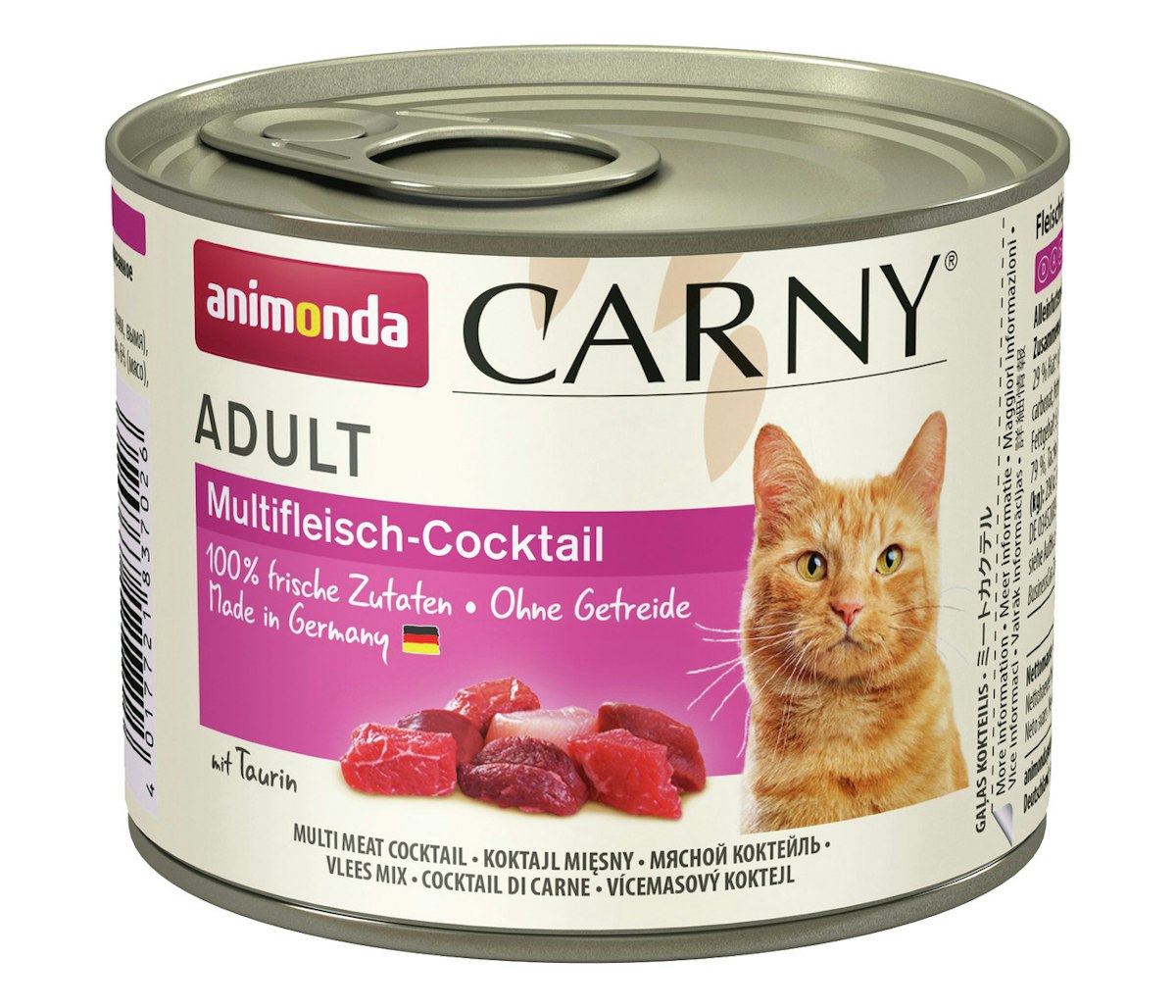 animonda Carny Adult 200g Dose Katzennassfutter Sparpaket 24 x 200 Gramm Multifleisch-Cocktail
