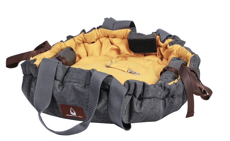 NOBBY Tasche "SHELLY" grau/senf 72 x 55 cm