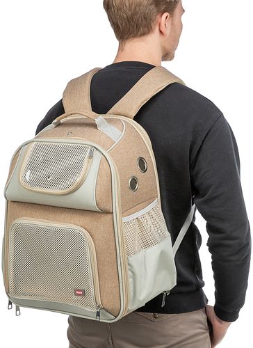 TRIXIE Rucksack Willow, 38 × 25 × 45 cm, beige/braun