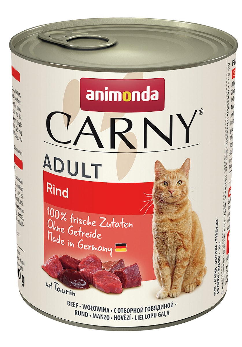 animonda Carny Adult 800g Dose Katzennassfutter 6 x 800 Gramm Rind