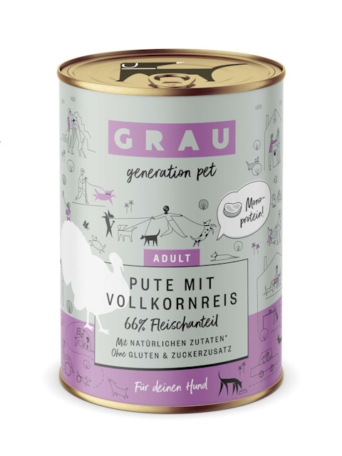 grau Hund 400 Gramm HundenassfutterVorschaubild