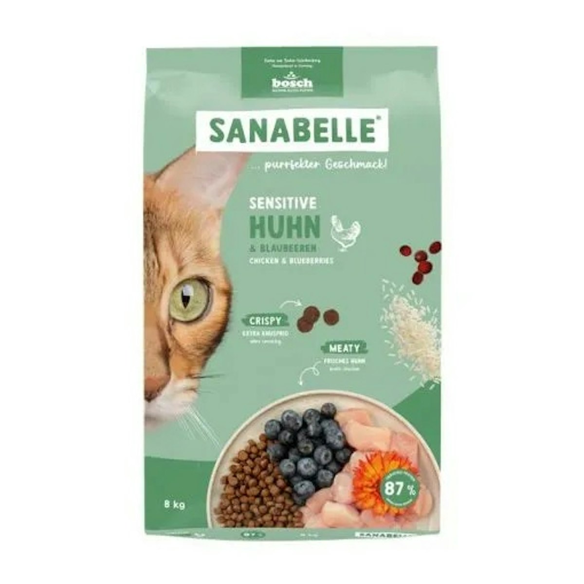 Sanabelle 2 x 8kg Sensitive Huhn Katzentrockenfutter-Sparpaket