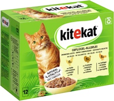 KITEKAT Geflügel allerlei Multipack 12 x 85 Gramm Katzennassfutter