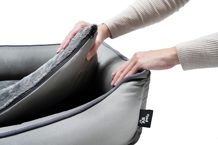 Allpets Bett Clara orthopädisch grau Hundeschlafplatz