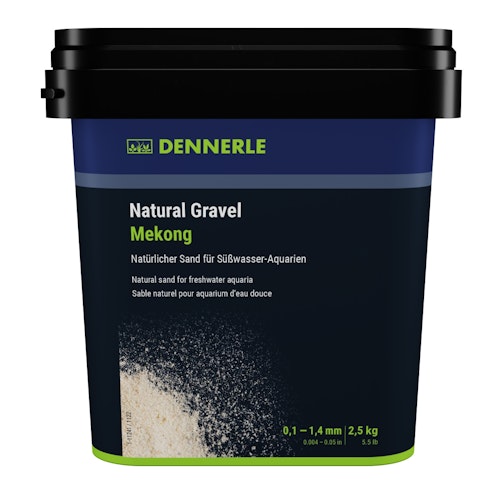 DENNERLE Natural Gravel Mekong 0,1-1,4 Millimeter  2,5 Kilogramm Aquarieneinrichtung