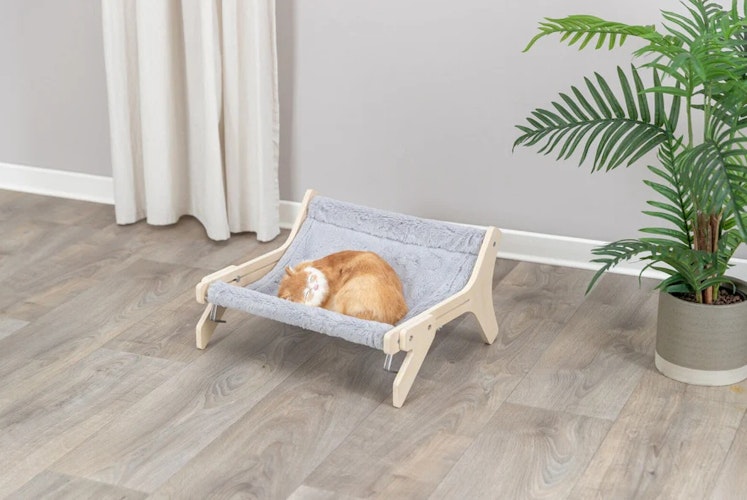 TRIXIE Hängematte, Holz, unbehandelt, 47 × 24 × 38 cm, grau