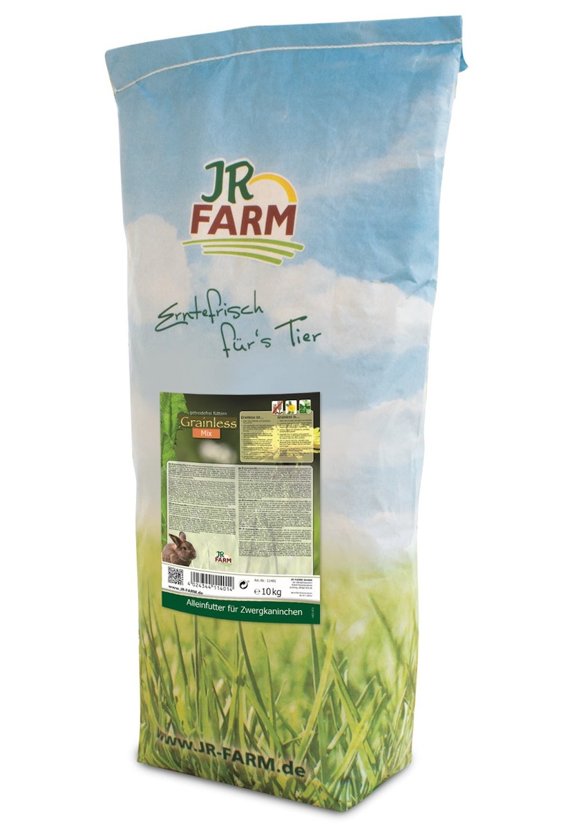 JR FARM Grainless Mix Zwergkaninchen Kleintierfutter 10 Kilogramm