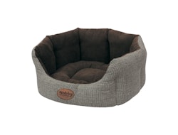 NOBBY Komfort Bett oval "JOSI" kaffebraun 65 x 57 x 22 cm