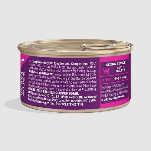 Edgard&Cooper Frischer Lachs und Huhn 70g Katzenfeuchtfutter