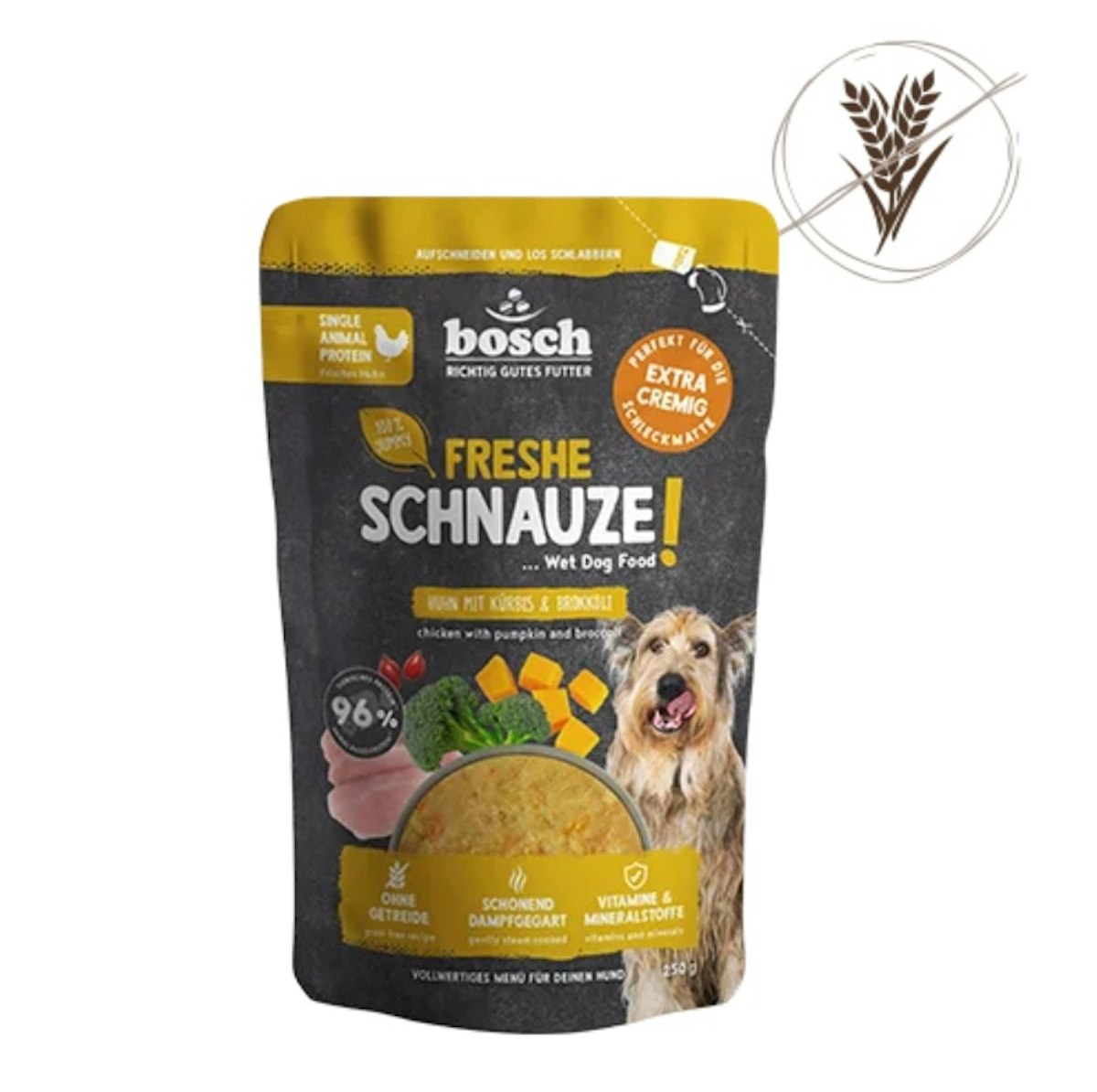 BOSCH Freshe Schnauze 250g Huhn, Kürbis & Brokkoli Hundenassfutter 16 x 250g Huhn, Kürbis & Brokkoli Sparpaket