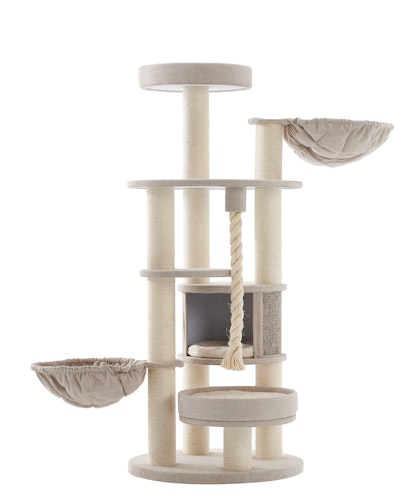 NOBBY Kratzbaum "FIDA" cream-leinenoptik; 70 x 70 x 165 cm