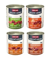 animonda Gran Carno Adult 24 x 800g Mixpaket (Rind&Huhn,Rind&Entenherz,Ente,Geflügelherz) Hundenassfutter