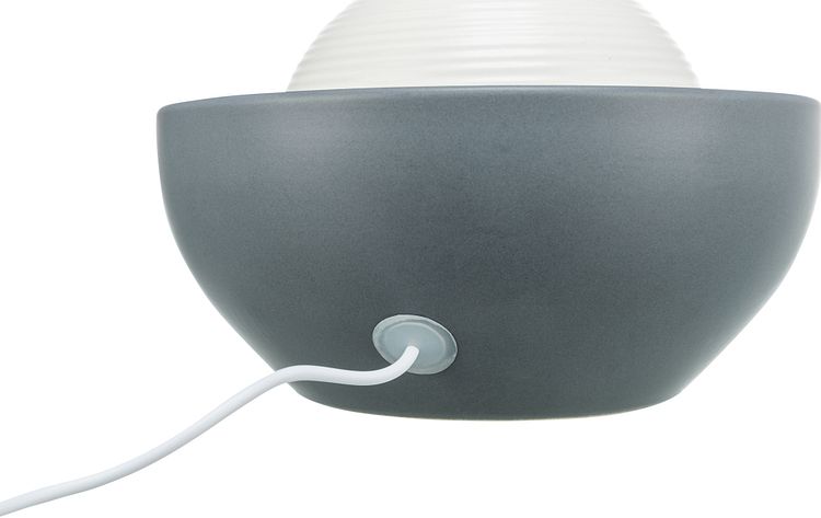 TRIXIE Trinkbrunnen Vital Dome, Keramik, 1,5 l/20 × 10 × 20 cm, grau/weiß