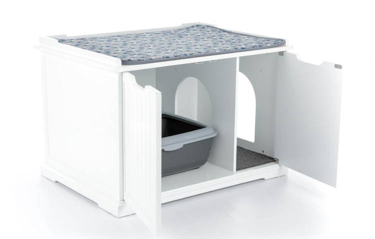 TRIXIE Katzenhaus XL 75x53x51cm weiß Katzentoilette