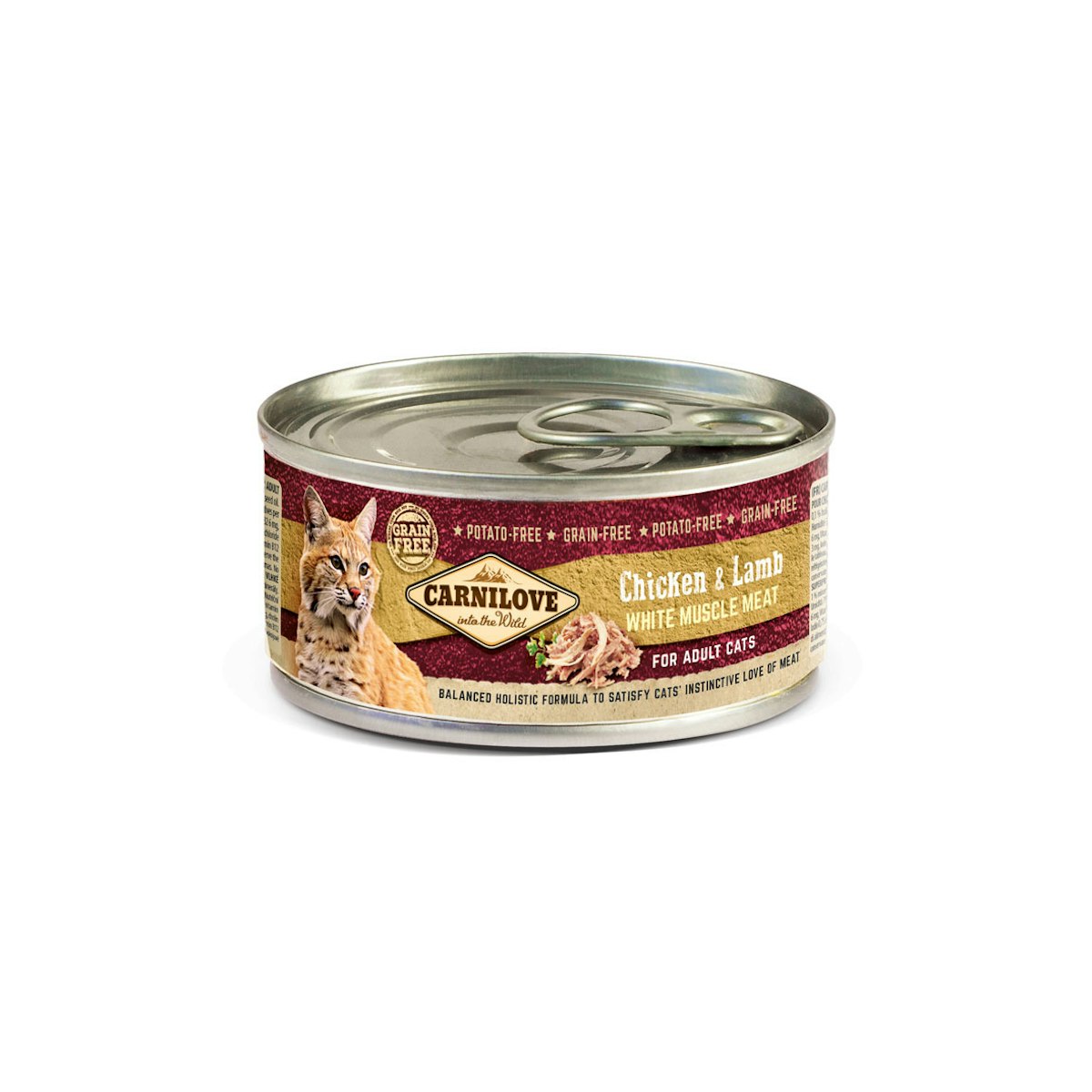 CARNILOVE 100 Gramm Katzennassfutter 12 x 100 Gramm Adult Chicken & Lamb
