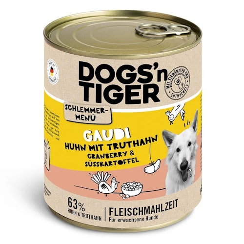 Dogs'n Tiger 800g Dose Hundenassfutter