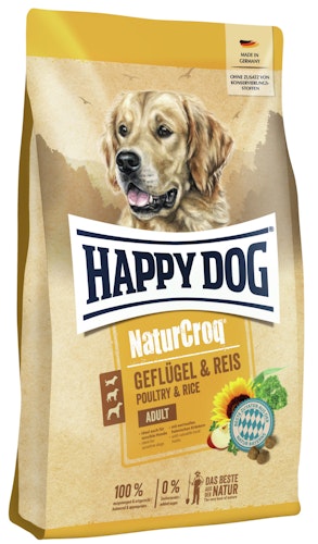 HAPPY DOG NaturCroq Geflügel Pur & Reis Hundetrockenfutter
