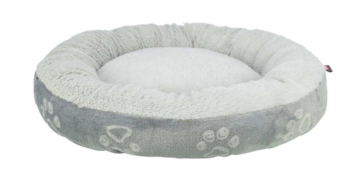 TRIXIE Bett Jimmy Soft, Flanell/Plüsch, rund, ø 70 cm, hellgrau