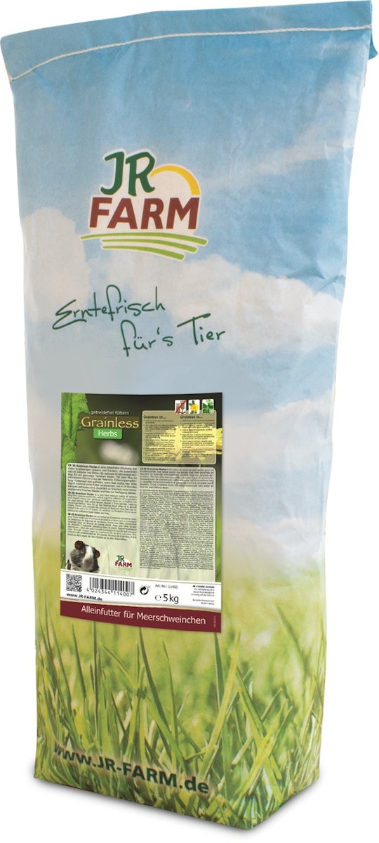 JR FARM Grainless Herbs Meerschweinchen Kleintierfutter Sparpaket 2 x 5 Kilogramm JR FARM Grainless Herbs Meerschweinchen Kleintierfutter Sparpaket 2 x 5 Kilogramm