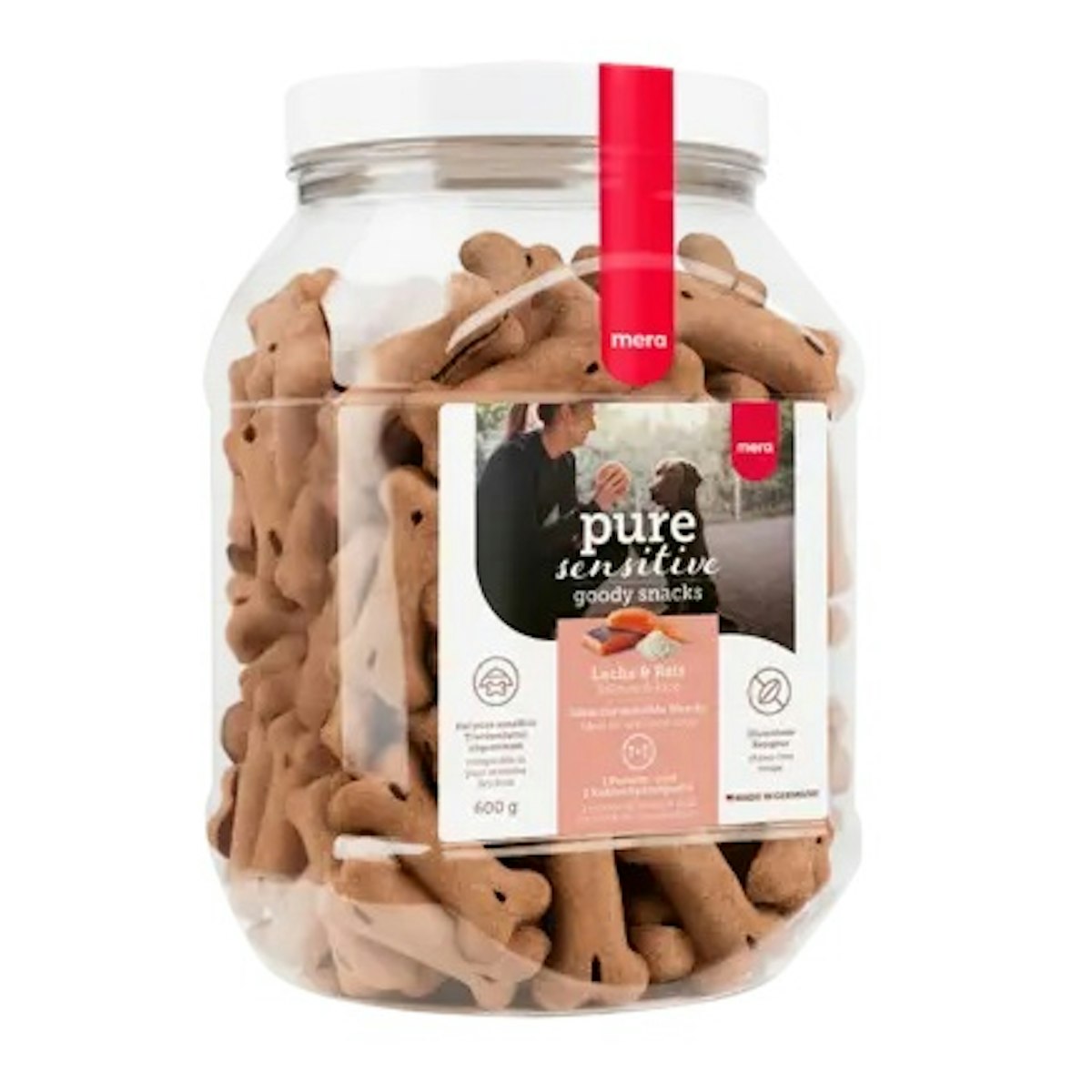 mera pure sensitive goody 600 Gramm Hundesnack Lachs & Reis 6x600g