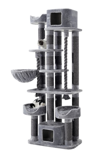 NOBBY Kratzbaum "KYLA" hellgrau; 80 x 50 x 209 cm