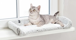 TRIXIE Liegematte Calida Fensterbank, wärmereflektierend, 60 × 25 cm, weiß-grau