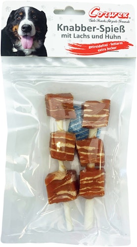 Corwex Knabberspieß mit Lachs und Huhn Hundekauartikel