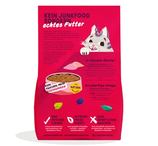 Edgard&Cooper Senior Truthahn und Huhn Katzentrockenfutter