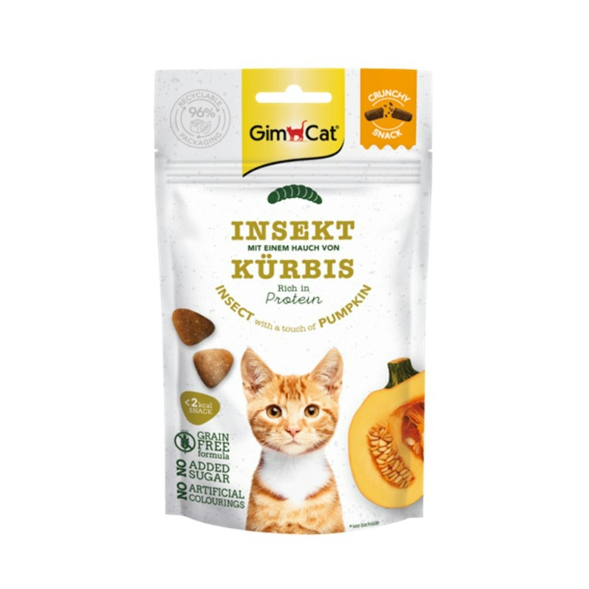 GimCat 50g Crunchy Katzensnack 12 x 50 Gramm Insekt