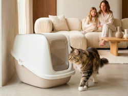 SAVIC Katzentoilette Nestor GIANT weiß/grau