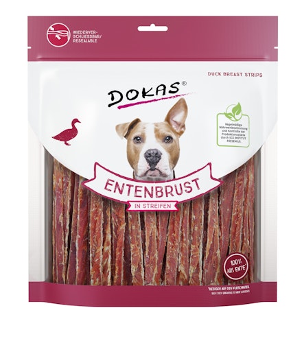 Dokas Entenbrust in Streifen Hundesnack