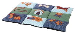 TRIXIE Liegematte Patchwork, 80 × 55 cm, blau/grün