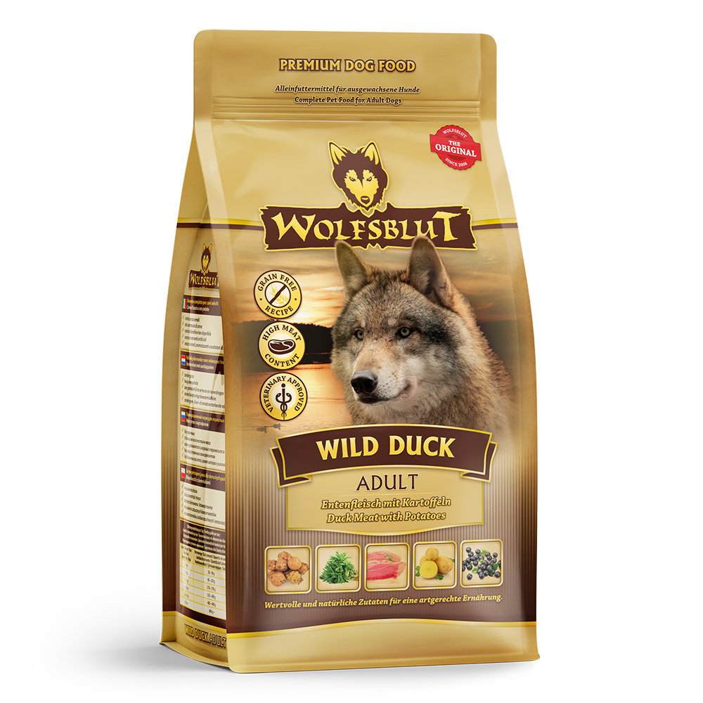 WOLFSBLUT Wild Duck Entenfleisch mit Kartoffeln Hundetrockenfutter