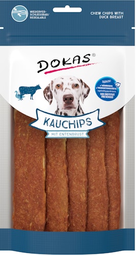 Dokas Hund Kauchips mit Entenbrust 175g