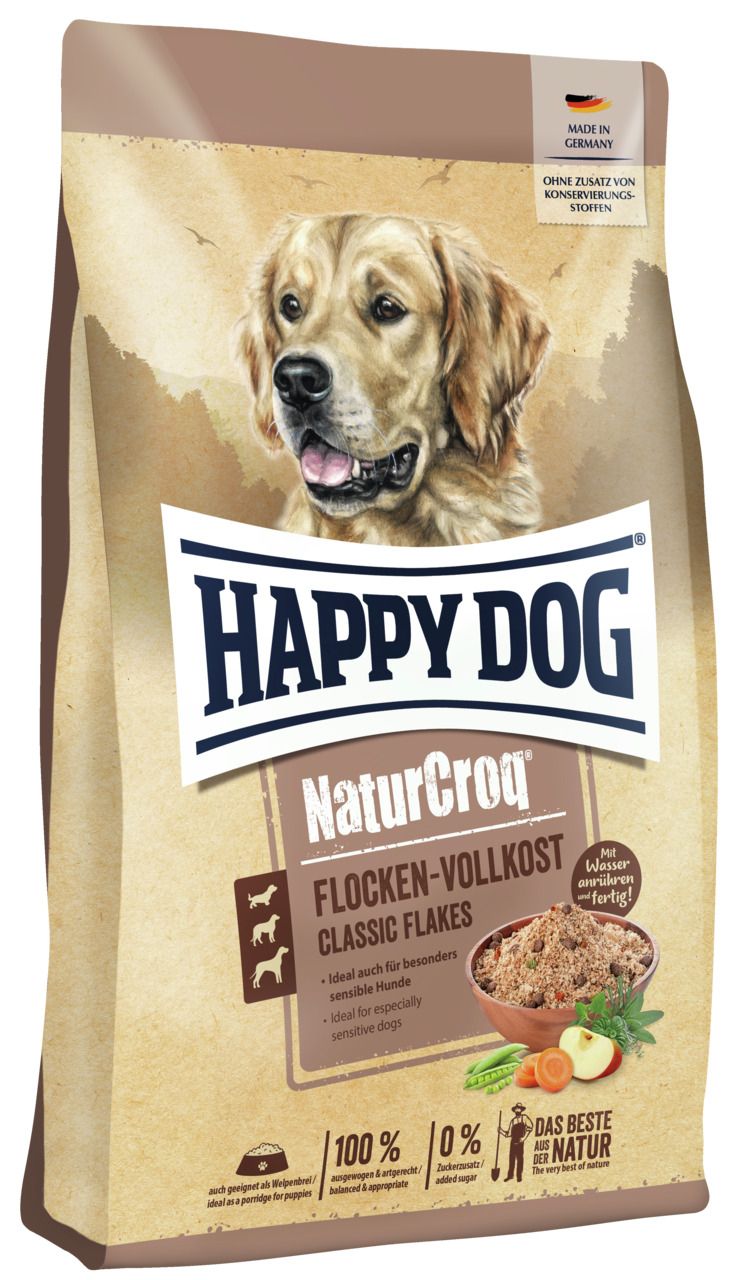 HAPPY DOG NaturCroq Flocken Vollkost Hundetrockenfutter