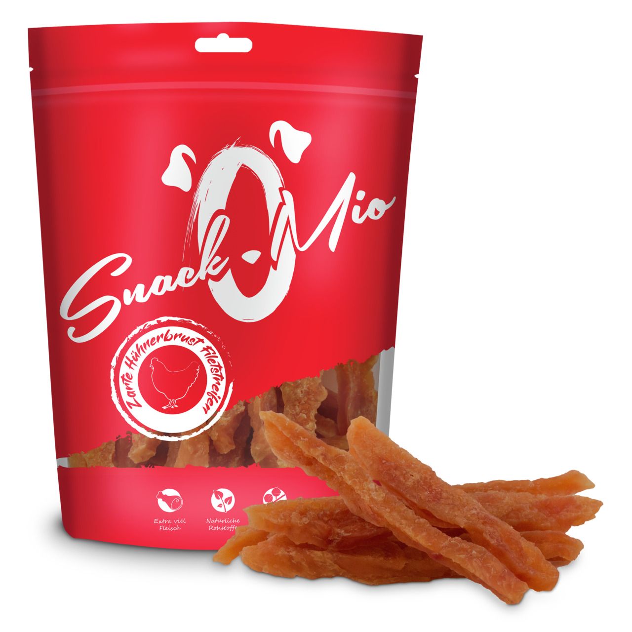 SnackOMio Hühnerbrust Filetstreifen Hundesnacks