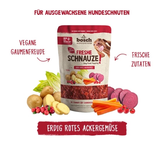 BOSCH Freshe Schnauze Topping 200g rotes Ackergemüse