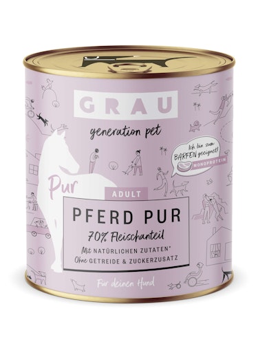 grau Hund 800 Gramm Hundenassfutter