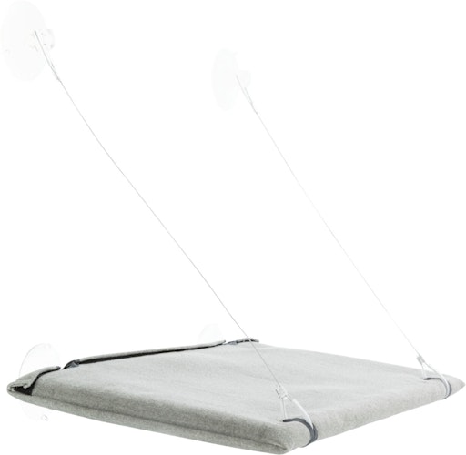 TRIXIE Fenster-Liegeplatz, Velours / Grau