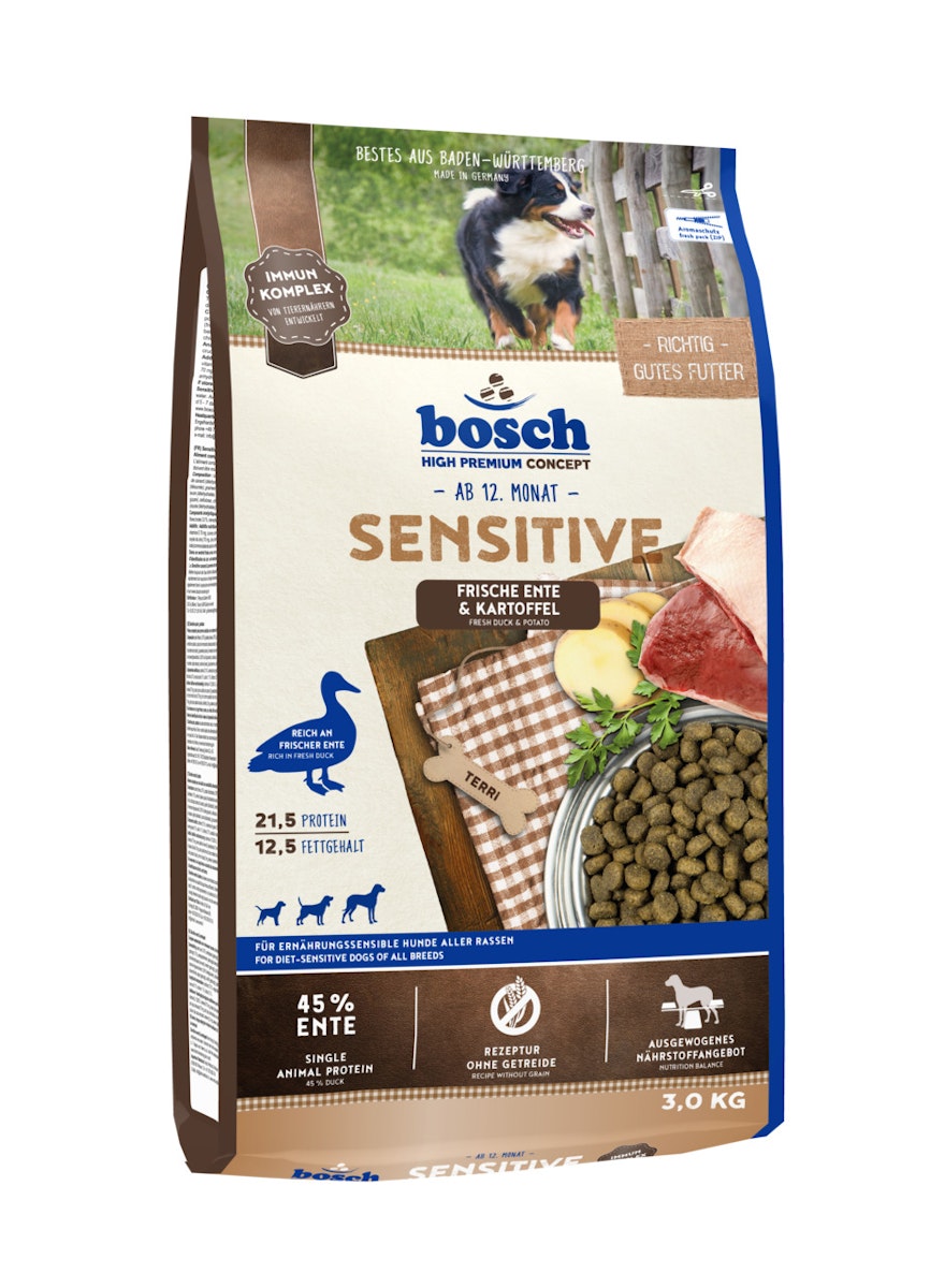 Bosch Sensitive Ente/Kartoffel Hundetrockenfutter 3 Kilogramm