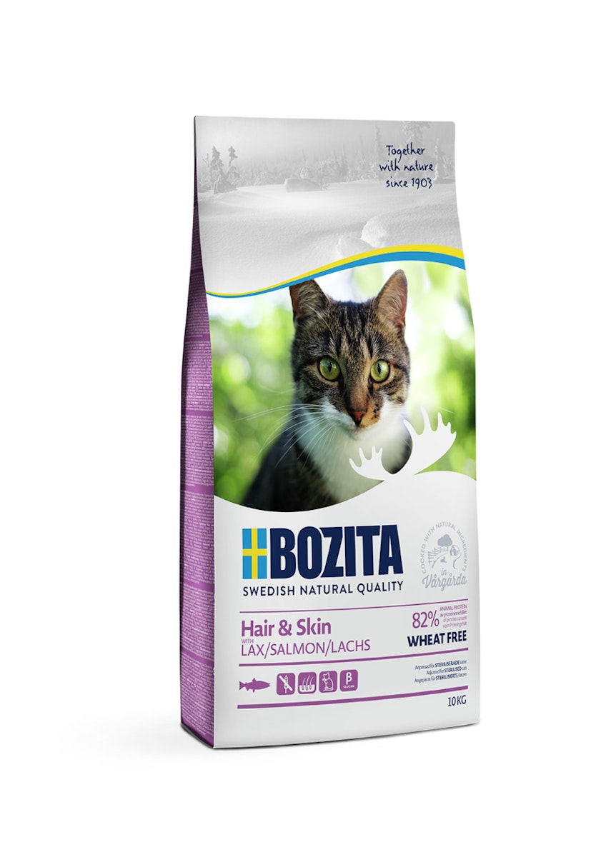 Bozita Hair & Skin Wheat Free Salmon Katzentrockenfutter 10 Kilogramm